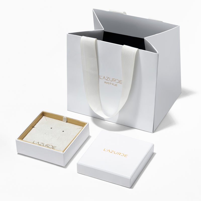 lazurde Flower Cubic Zirconia Stud Earrings in 18K Gold - Image 5